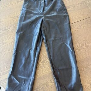 Babaton Charcoal Leather Pants